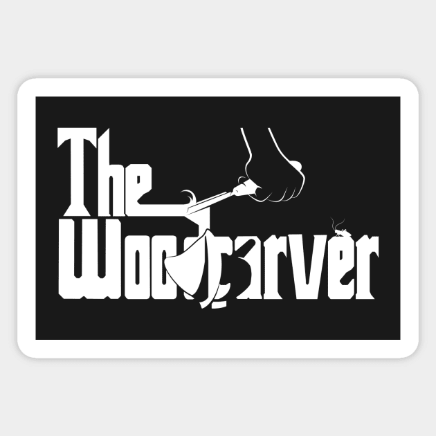 The Woodcarver Sticker by BenBates